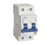 Solera® CBM216 Interruptor Magnetotérmico, C16, 2P, 2M, 6 kA, 16 A • 1 unidad