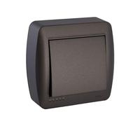 Solera Interruptor de luz Mural 7,4 x 7,2 x 2,8 cm 250 V 10 A Bipolar Grafito