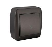 Solera Interruptor de luz Mural 7,4 x 7,2 x 2,8 cm 250 V 10 A Grafito