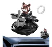 Solerador de aire con energía solar, ambientador de aire giratorio solar - de dibujos animados rotativo Purificador de aire solar para automóviles | Accesorios de decoración de interiores para amigos