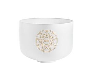 Solfeggio - Cuenco de cristal de cuarzo de alta pureza, para meditación, ASMR, curación de chakras, terapia de sonido o yoga, 2 años de garantía