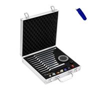 Solfeggio - Juego de tenedores de afinación sin peso para curación, juego de 10 tenedores de afinación incluye los tenedores de meditación de sonido de 528 Hz, para terapia de curación de sonido