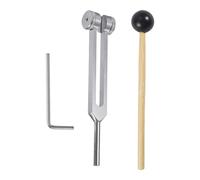Solfeggio Tuning Fork Set - Mallet sensor no magnético de 128 Hz, paquete de diagnóstico de frecuencia, tenedores para yoga, relajación, meditación