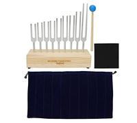 Solfeggio Tuning Fork Set, Tuning Fork Sound Therapy Portable Mejora Cognition Musical Tones Tuner Fork Tool para Curación de ADN, Meditación Yoga