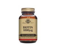 Solgar Biotina 1000 μg - Salud de Pelo, Piel y Uñas - 50 Cápsulas