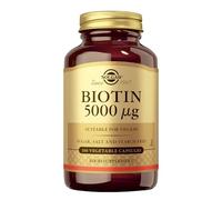 Solgar Biotina | Cuidado y Brillo del Cabello | 100 Comprimidos | Apoya la salud de la piel y del cabello · Alta concentración de vitamina B8