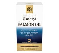 SOLGAR - Full Spectrum Omega - Aceite de Salmón Salvaje de Alaska - Omega 3, 5, 6, 7, 9, Vitamina D3 y Astaxantina - Apoyo Cardíaco, Cerebral, Visual e Inmunitario - 120 Cápsulas Blandas