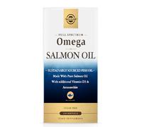 SOLGAR - Full Spectrum Omega - Aceite de Salmón Salvaje de Alaska - Omega 3, 5, 6, 7, 9, Vitamina D3 y Astaxantina - Apoyo Cardíaco, Cerebral, Visual e Inmunitario - 120 Cápsulas Blandas