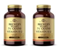 Solgar | Levadura de Cerveza con Vitamina B12 | 250 Comprimidos (Paquete de 2)