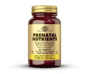 Solgar Nutrientes prenatales 60 comprimidos - suplemento para embarazo
