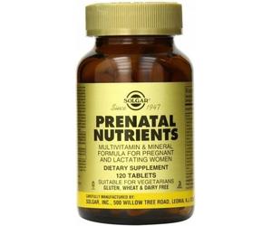 Solgar - Nutrientes Prenatales Solgar (120 comprimidos)