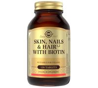 Solgar Pelo, Piel y Uñas con Biotina 120 comprimidos | Cabello fuerte con brillo y volumen, piel firme, uñas resistentes | Formato ahorro