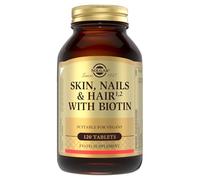 Solgar Pelo, Piel y Uñas con Biotina 120 comprimidos | Cabello fuerte con brillo y volumen, piel firme, uñas resistentes | Formato ahorro