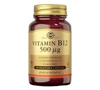 Solgar Vitamina B12 500 µg | 50 Cápsulas Vegetales | Forma de B12 fácil de tomar · Favorece un sistema nervioso sano