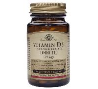 Solgar Vitamina D3 1000 IU (Colecalciferol) 100 Comprimidos Masticables