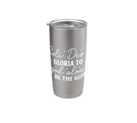 Soli Deo gloria, a Dios solo la gloria inspirador Vaso térmico de acero inoxidable de doble pared