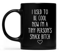 Solía ser genial, ahora soy una pequeña persona, taza de mamá, taza de café, taza de café novedosa, taza de té de cerámica con impresión de doble cara para mamá, papá, amigo, esposa, esposo, regalo de