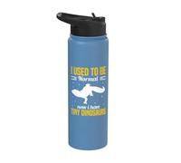Solía ser normal ahora tengo dinosaurios diminutos Stainless Steel Insulated Water Bottle