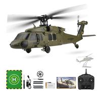 SOLIAXDIY K170 UH-60L Black Hawk - Helicóptero teledirigido 4 CH con giroscopio de 6 G, modelo militar de 2,4 G, con motor sin escobillas, para principiantes