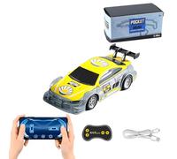 SOLIAXDIY Mini coche de carreras RC a escala 1/43, funcionamiento de modo dual de alta velocidad a través de aplicación y controlador, modelo de vehículo portátil de deriva de mesa para entusiastas de