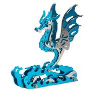 SOLIAXDIY Zodiac Sea Horse - Kit de construcción de caballito de mar en 3D estilo mecha de metal, modelo mecánico con base ondulada, más de 150 piezas, escultura para adultos (azul)