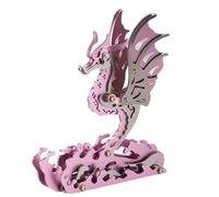SOLIAXDIY Zodiac Sea Horse - Kit de construcción de caballo de mar en 3D estilo steampunk, modelo mecánico con base ondulada, más de 150 piezas, escultura para adultos, color rosa