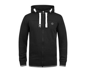 Solid BenjaminZip Chaqueta Sudadera con Capucha Hoodie para Hombre con Capucha con Cremallera con Forro Polar Suave Al Tacto, tamaño:M, Color:Black (9000)