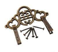 Solid Brass Picture Hanging Hooks With Screws Antique Finish | Solid Brass Construction, Includes 6 Matching Screws, Antique Bronze/brass Finish, For Frames And Plaques, Easy Wall Mounting