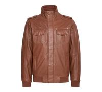 Solid Camash - Chaqueta de Cuero para Hombre, tamaño:M, Color:Golden Bro (5063)