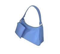 Solid Color Shoulder Bag for Woman Stylish Underarm Wirh Small Nylon Armpit Shopping Simple Handbag Women Fashion Armpit Nylon Underarm Solid Color Shoulder, azul