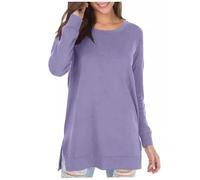 Solid Color Sport Pullover Sweatshirts for Women Fashion Y2K Long Sleeve Sweaters Cute Trendy Crewneck Clothes Gothic