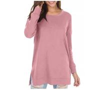 Solid Color Sport Pullover Sweatshirts for Women Fashion Y2K Long Sleeve Sweaters Cute Trendy Crewneck Clothes Gothic