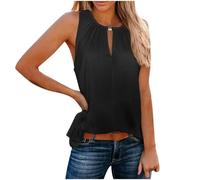 Solid Color Tank Tops for Women V Neck Vest Tops Summer Sleeveless Loose Fit Blouse Trendy Casual Shirts C-102