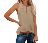 Solid Color Tank Tops for Women V Neck Vest Tops Summer Sleeveless Loose Fit Blouse Trendy Casual Shirts C-102