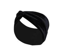 Solid Color Velvet Cross Stretch Headbands for Women Wide Warm Hair Bands Turban Bandage Accessories Headwear(Black)