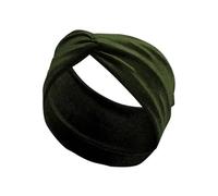 Solid Color Velvet Cross Stretch Headbands for Women Wide Warm Hair Bands Turban Bandage Accessories Headwear(OliveGreen)