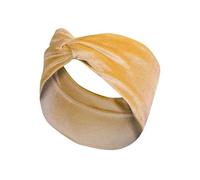 Solid Color Velvet Cross Stretch Headbands for Women Wide Warm Hair Bands Turban Bandage Accessories Headwear(Yellow)