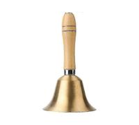 Solid Copper Hand Bell with Wooden Handle for School, Reception, Dinner, Boutique, Hotel, Golden Bell Cy