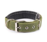 Solid Dog Collars Nylon Dog Collar for Small Medium Large Dogs Teddy KE Ji Pitbull Bulldog Beagle (Armygreen Small)