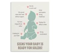 Solid Food Cues Poster Infant Readiness Checklist for Pediatric Waiting Room