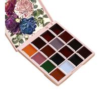 Solid Gel Nail Arts Palette | 16-Color Nails Decoration Gel | Gel Nails Polish | Nail Craft Manicure Gels Palette | Fingernail gelatinize Kit | Compact Palette Perfect For Ceremonies And Travel