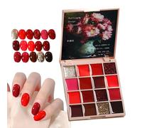 Solid Gel Nail Polish, Cream Nail Gel, 16-Color Gel Polish, Manicure Gel Palette, Solid Gel Polish, Manicure Palette Tiny Solid Nail Gel Polish Glue For Women Girls Home Salon