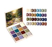Solid Gel Nail Polish, Cream Nail Gel, Manicure Palette, Long-Lasting Wear, High-Pigment Shine, (16 Colors, 1.4g X 16pcs), Ideal For Women, Girls, Home, Salon