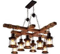 - Solid Hanging Lamp Industrial V-intage Chandelier Country Decoration Pendant Light Ceiling Lamp Loft Ceiling Light Fixtures,Pendant Ceiling Light