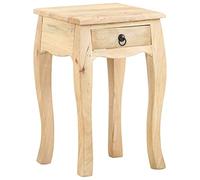 Solid Mango Wood Nightstand 28x28x46 cm Rustic Bedside Table with Drawer Handmade Solid Wood Furniture for Bedroom Living Room Durable Tropical Hardwood