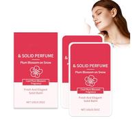 Solid Perfume Bálsamo Sólido Perfume Sólido Bálsamo De Bolsillo Portátil, Perfumes De Viaje Portátiles, Fragancia Natural No Grasa Y Fuerte Y Duradera (2 Piezas, Flor de Ciruelo)