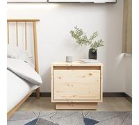 Solid Pine Wood Nightstand 35x34x32 cm, Modern Bedside Table with Sturdy Construction for Bedroom Decor, Rustic End Table for Living Room or Guest Room