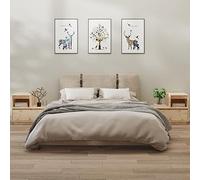 Solid Pine Wood Nightstand Set of 2, 60x34x51 cm Bedside Tables with Drawer & Storage Shelf, Rustic Modern Bedroom Furniture for Home Decor, Easy Assembly Left or Right Side