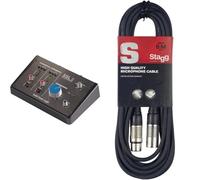 Solid State Logic (SSL 2 USB Audio Interface - 24 bit/192 kHz, 2-in 2-out, with Legacy 4K Analogue & Stagg Cable de micrófono a mezclador Stagg SMC6 XLR (m) -XLR (f) de 6 metros de largo, negro