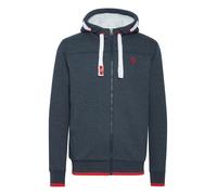 !Solid Sudadera con cremallera 'Benjamin' azul oscuro / rojo sangre / blanco, Talla M